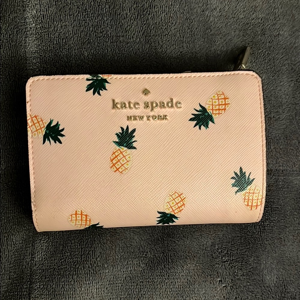 Kate Spade Blush Pineapple Print Wallet